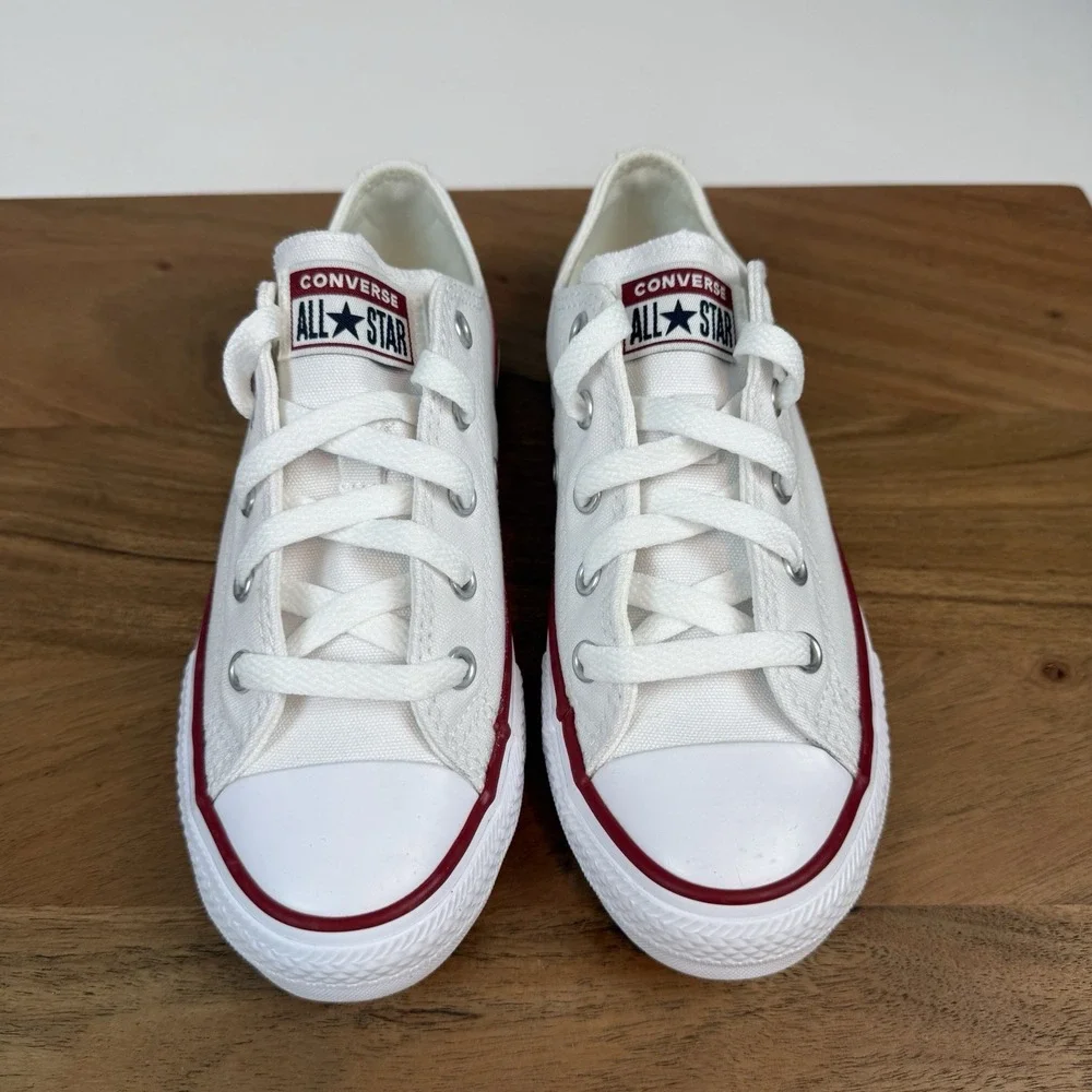 New Big Kids Converse Chuck Taylor All Stars OX White Sneakers‎ Shoes Size 1 Y